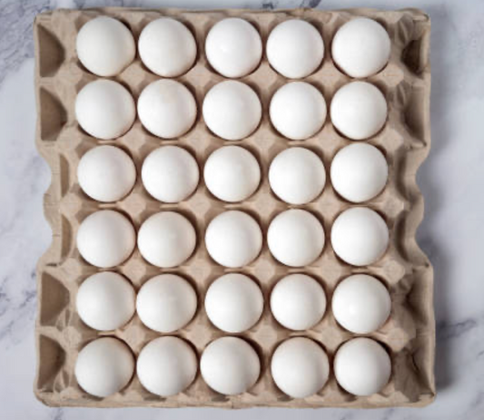 Farm-Fresh White Eggs (30 pieces)